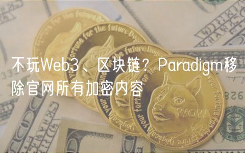 不玩Wb3、区块链？Paradigm移除官网