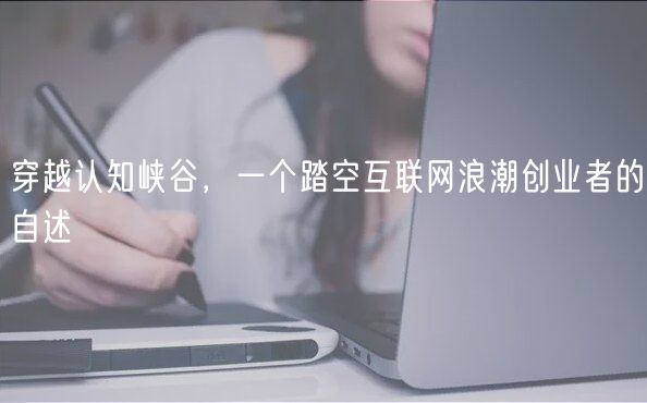 穿越认知峡谷，一个踏空互联网浪潮创