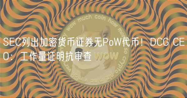 SC列出加密货币证券无PoW代币！DCG C
