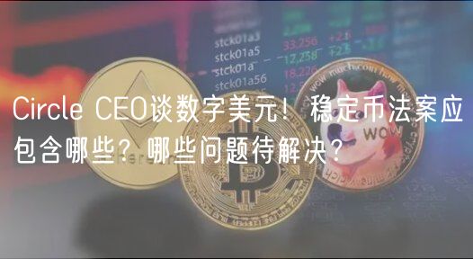 Circl CO谈数字美元！稳定币法案应包