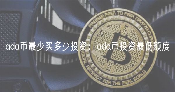 ada币最少买多少投资：ada币投资最低